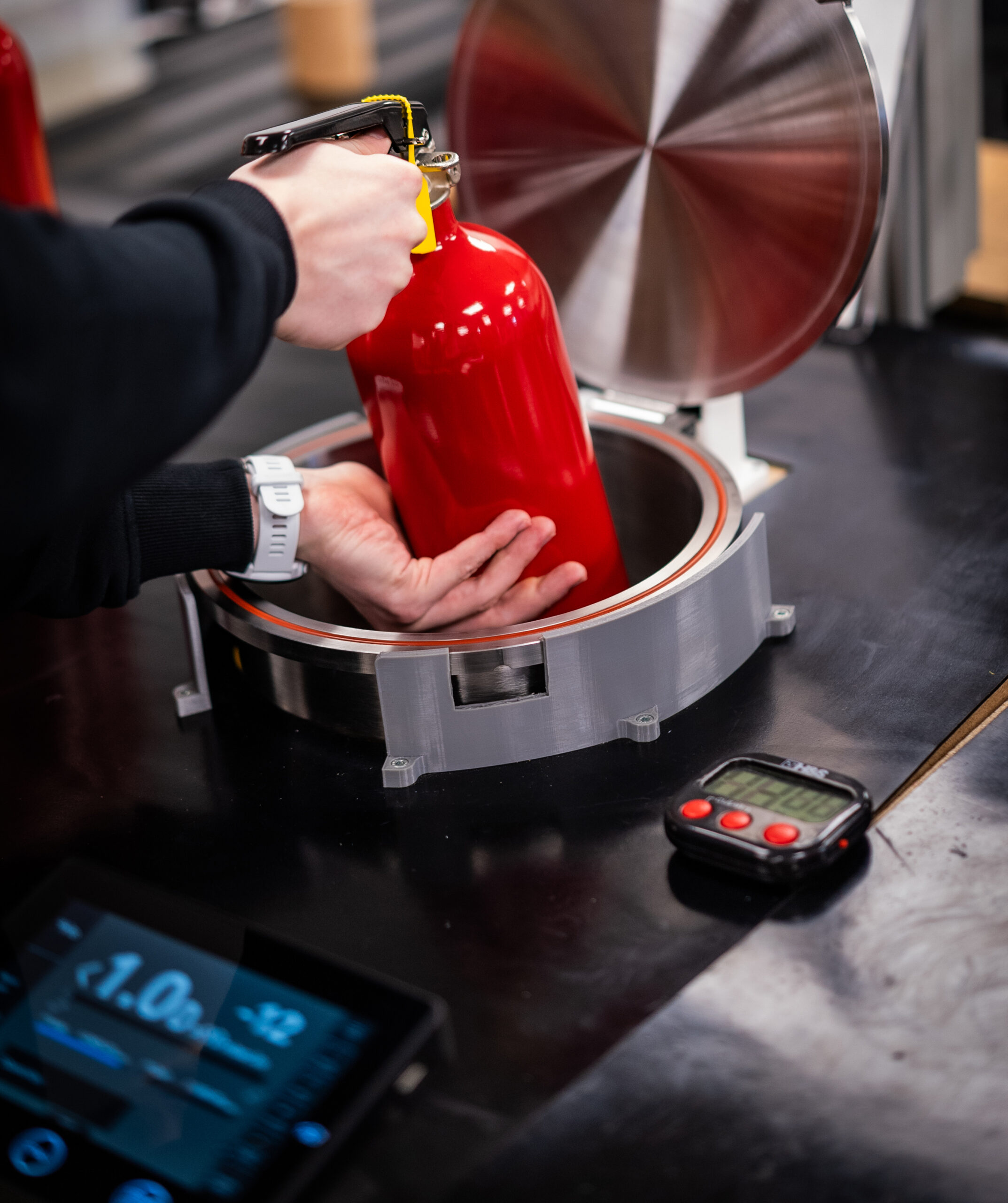 fire suppression helium leak detection