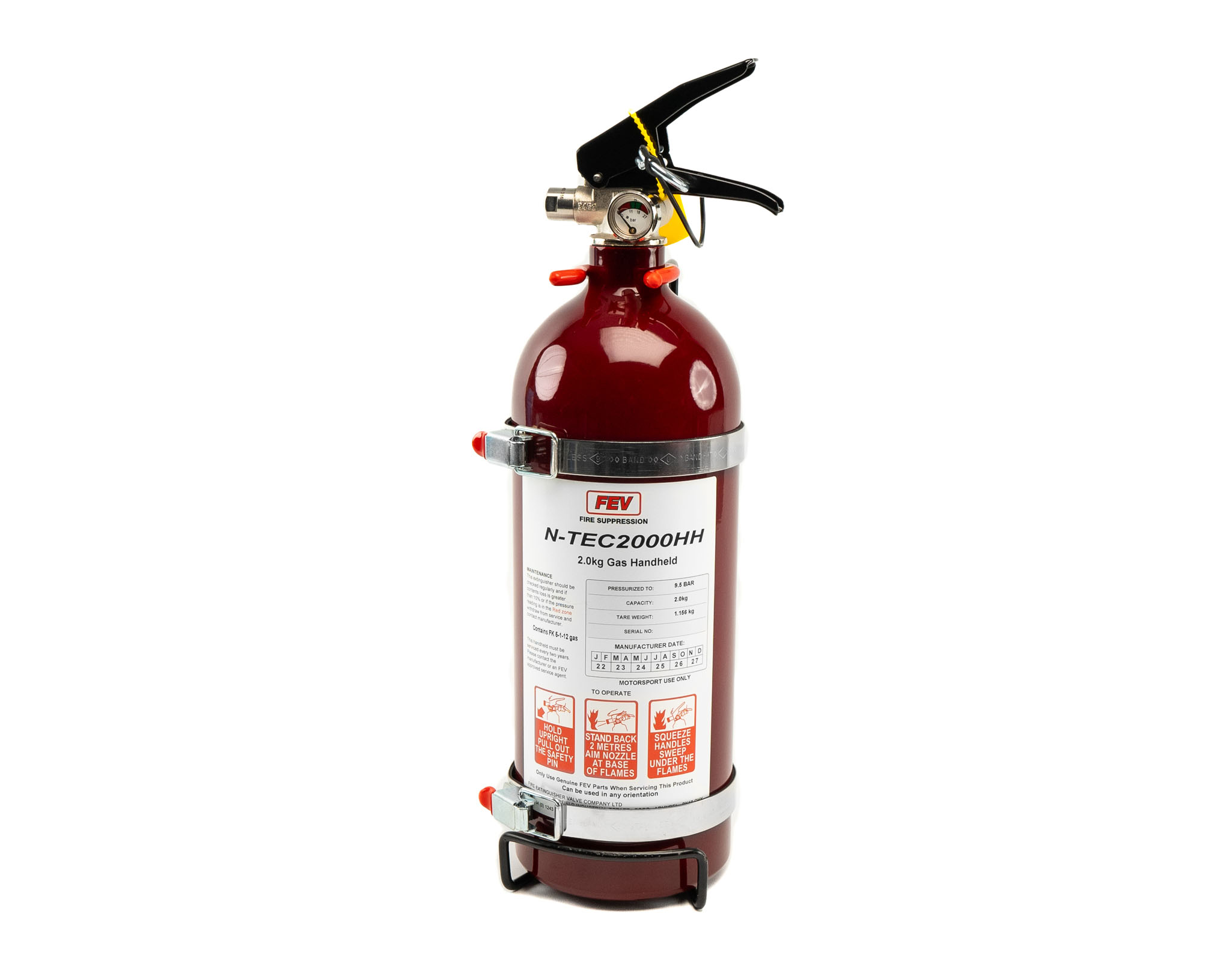 2.0KG GAS HANDHELD CAR FIRE EXTINGUISHER N-TEC2000HH