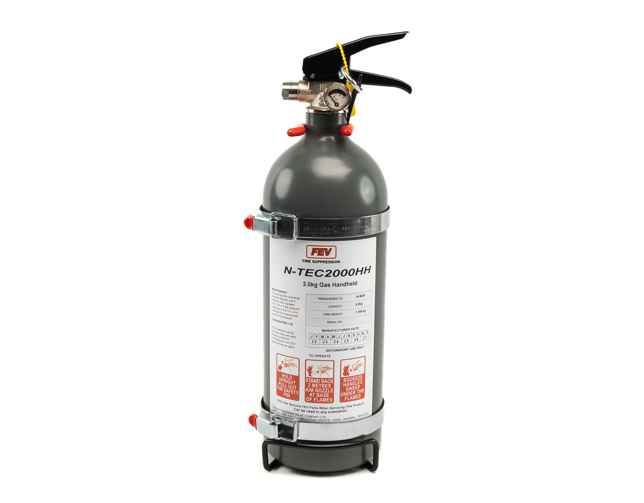 2.0KG GAS HANDHELD CAR FIRE EXTINGUISHER N-TEC2000HH
