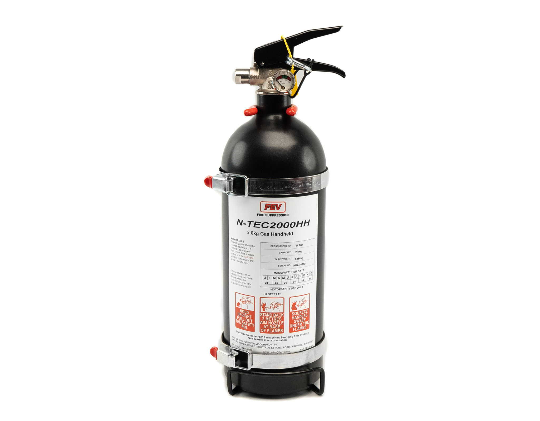 2.0KG GAS HANDHELD CAR FIRE EXTINGUISHER N-TEC2000HH