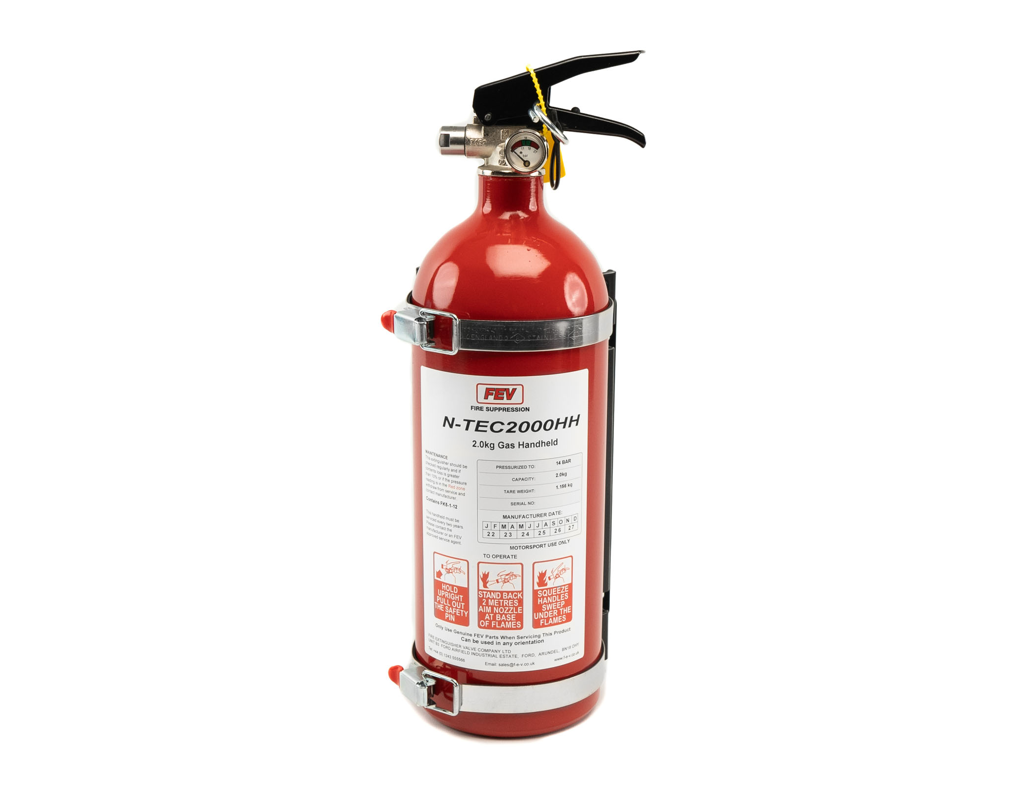 2.0KG GAS HANDHELD CAR FIRE EXTINGUISHER N-TEC2000HH