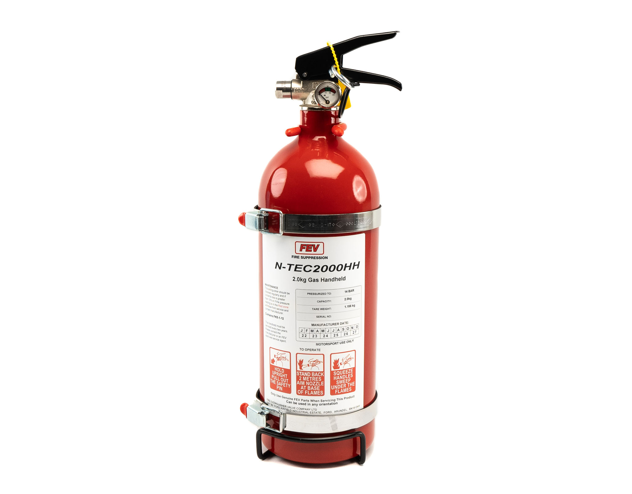 2.0KG GAS HANDHELD CAR FIRE EXTINGUISHER N-TEC2000HH