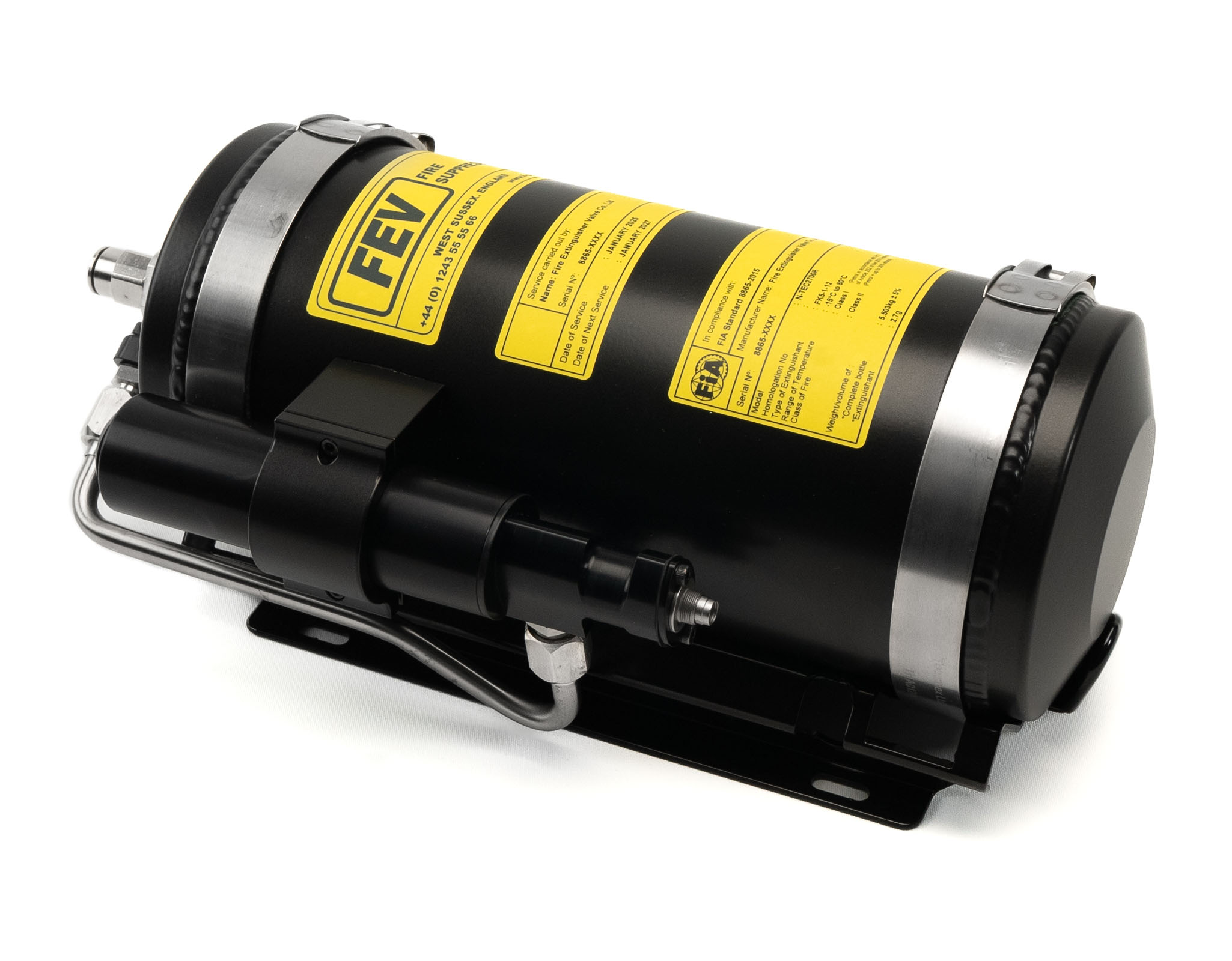 2.7KG REMOTE CHARGE ALUMINUM COLDFIRE PLUMBED IN CAR FIRE SUPPRESSION SYSTEM N-TEC2700R