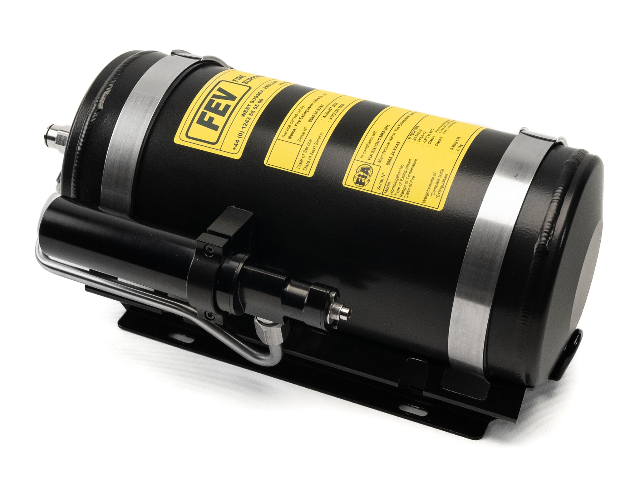 4.100KG REMOTE CHARGE ALUMINIUM GAS PLUMBED IN CAR FIRE SUPPRESSION SYSTEM N-TEC4100R