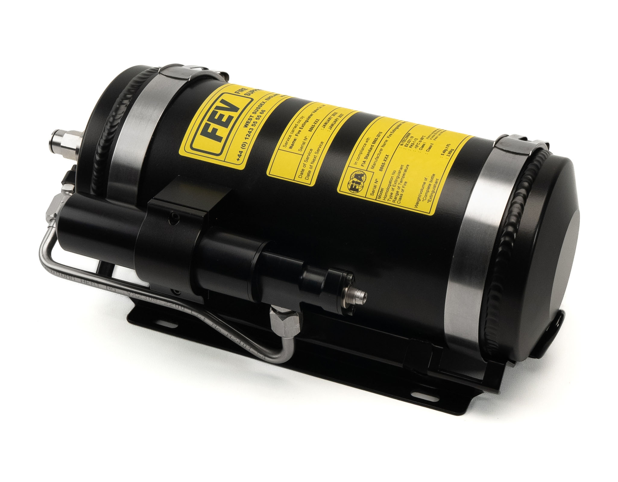 2.95KG REMOTE CHARGE ALUMINIUM GAS PLUMBED IN CAR  FIRE SUPPRESSION  SYSTEM N-TEC2950R