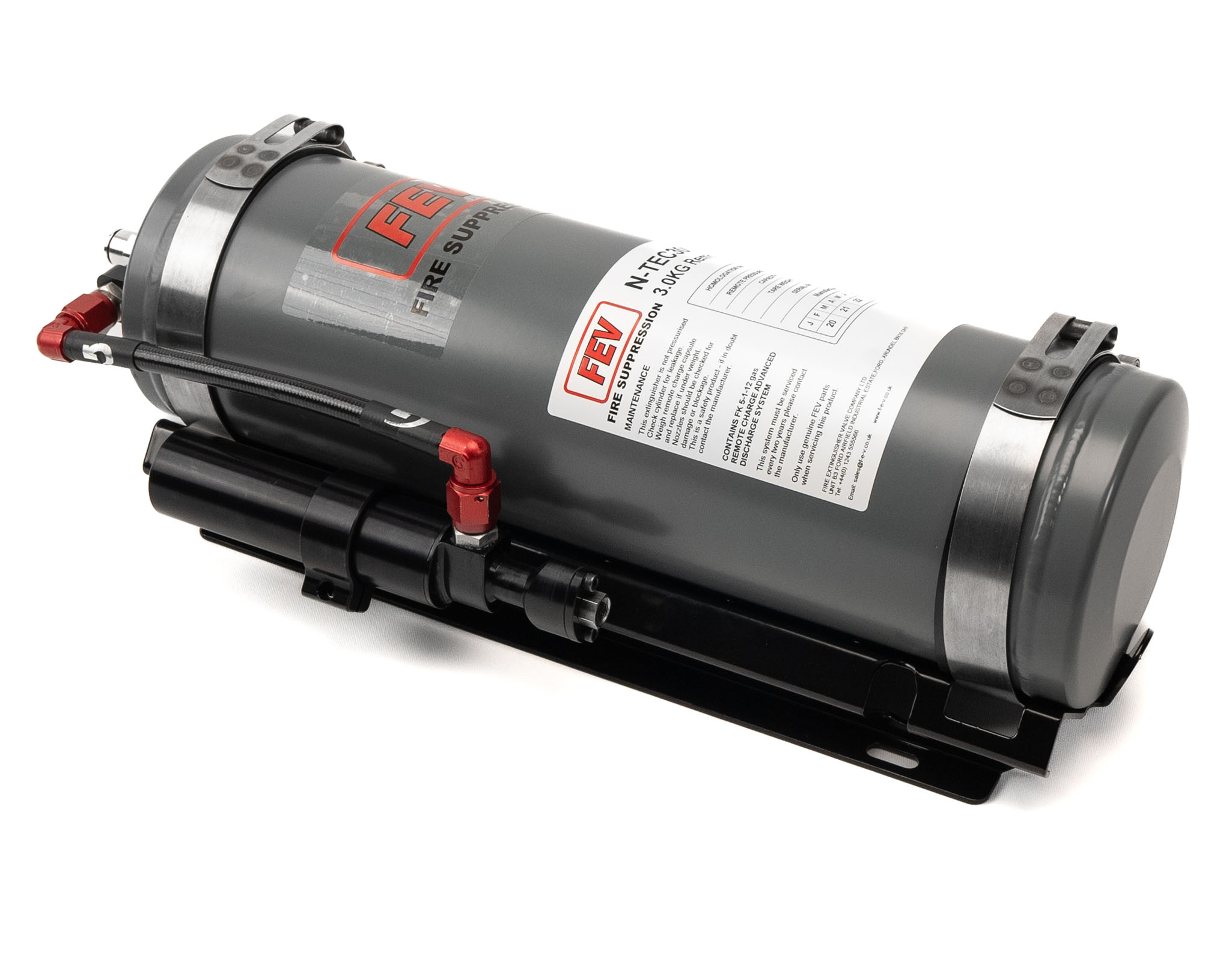 3.0KG REMOTE CHARGE ALUMINIUM GAS PLUMBED IN CAR FIRE SUPPRESSION SYSTEM N-TEC3000R