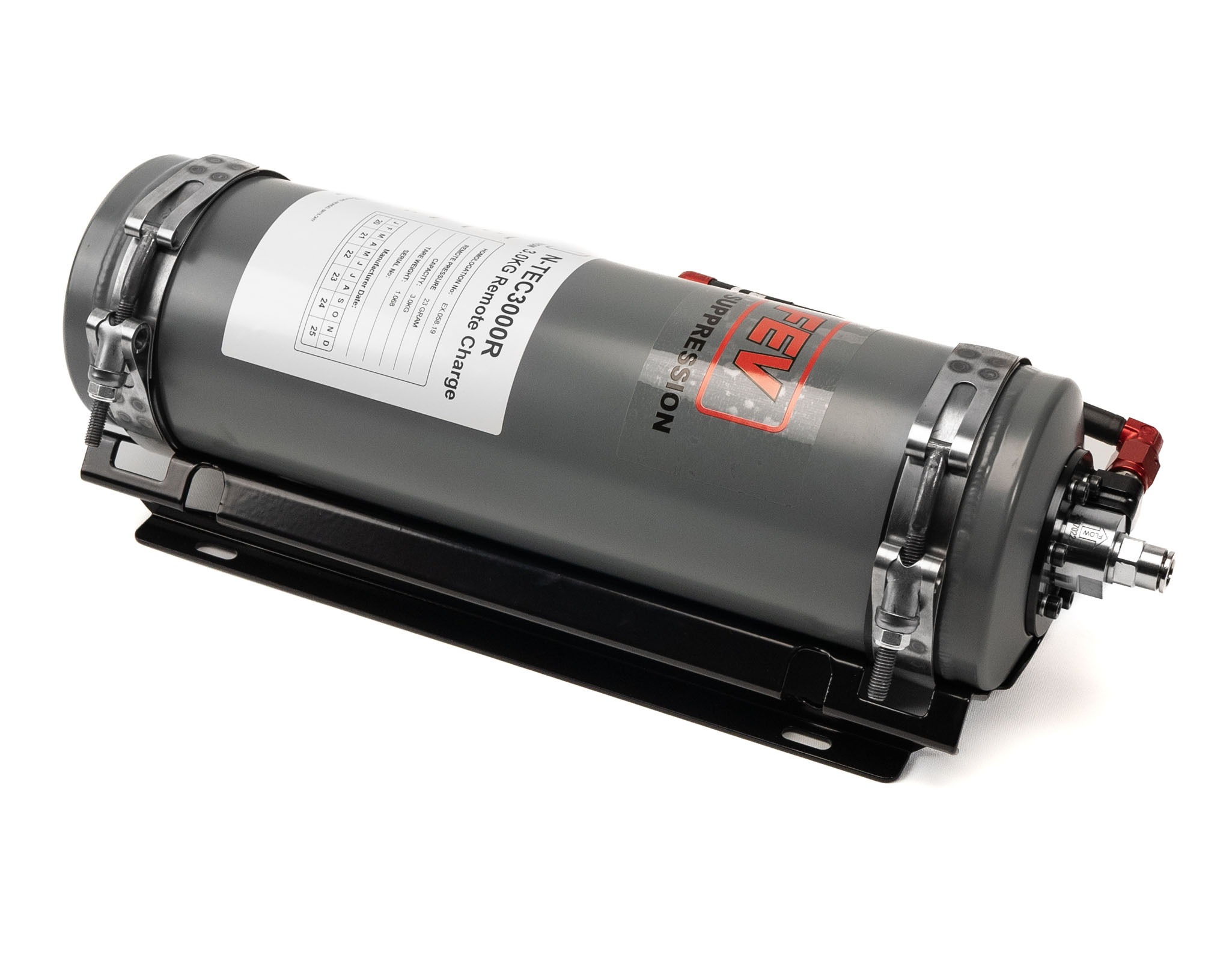 3.0KG REMOTE CHARGE ALUMINIUM GAS PLUMBED IN CAR FIRE SUPPRESSION SYSTEM N-TEC3000R
