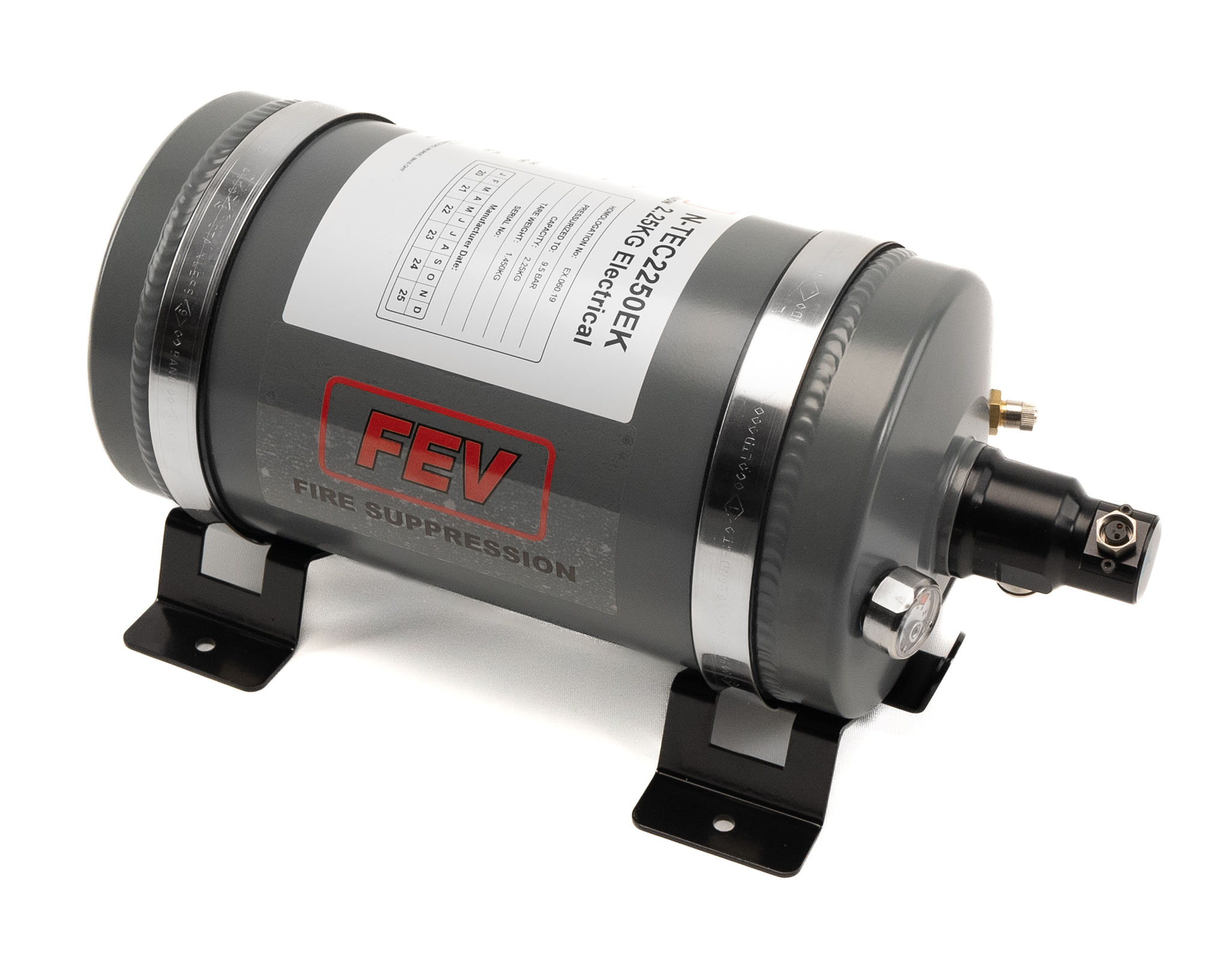 2.25KG ELECTRICAL ALUMINIUM GAS PLUMBED IN CAR FIRE SUPPRESSION SYSTEM N-TEC2250EK