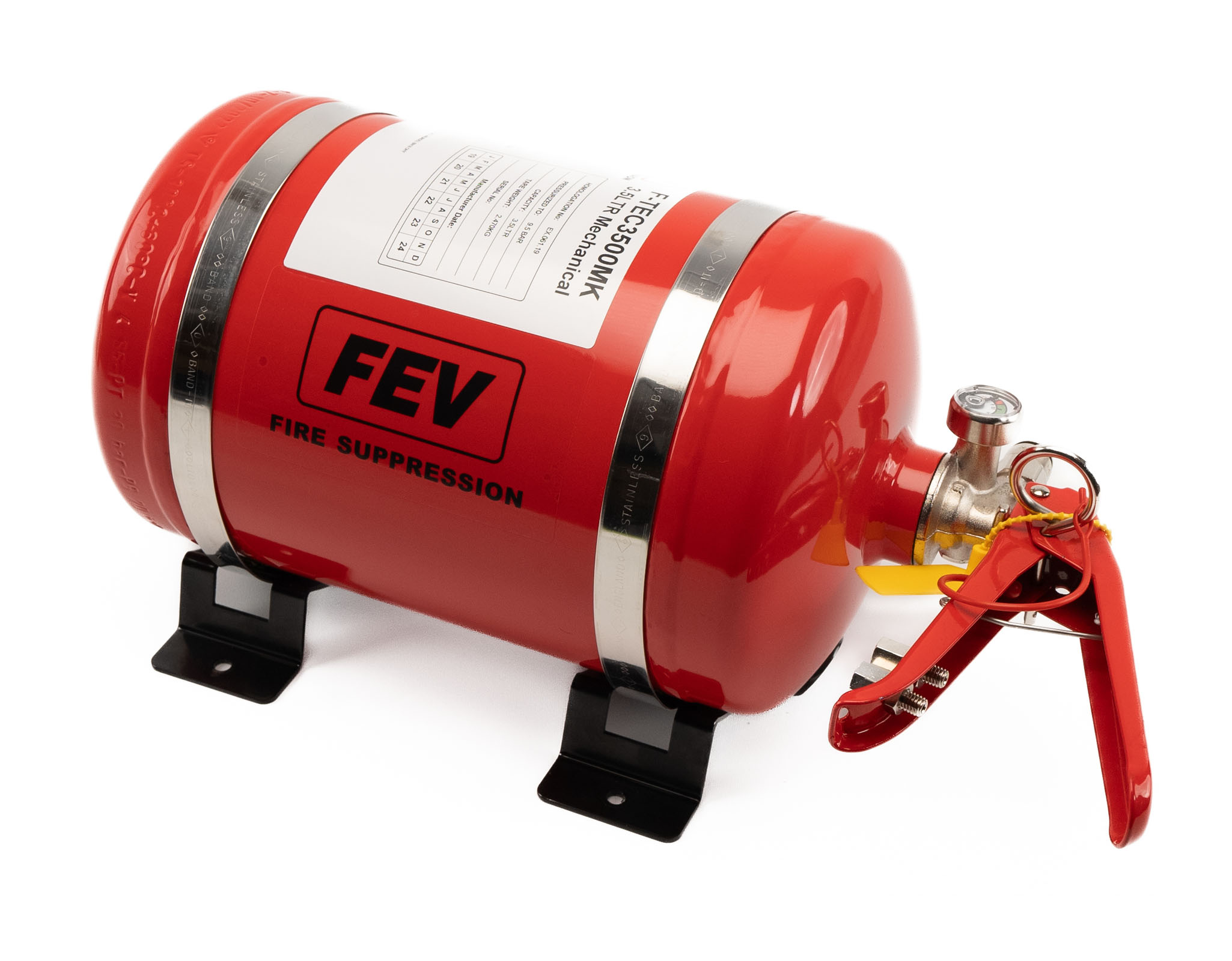 3.5LTR MECHANICAL ALUMINIUM FOAM PLUMBED IN CAR FIRE CAR FIRE SUPPRESSION SYSTEM F-TEC3500MKA